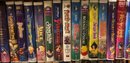 Lot Of 74 Childrens VHS Movies In Wooden Stand