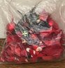 Christmas Candle Holder And Wreath Combo With Bonus Bag Of Christmas Items