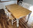 Wood Dining Table With Leaf & 4 Chairs - (DR)
