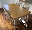 Wood Dining Table With Leaf & 4 Chairs - (DR)