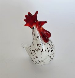 Hand Blown Glass Rooster