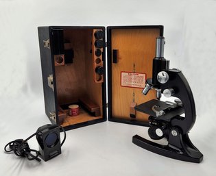 Vintage Bausch & Lomb Microscope In Case