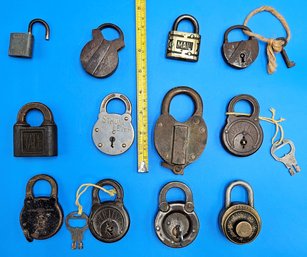 Vintage Padlocks - Lot Of 12