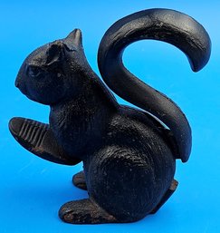 Vintage Black Cast Iron Squirrel Small Nutcracker