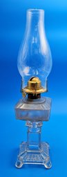 Vintage Glass Oil Lamp - (HTR)