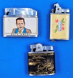 Lot Of 3 Vintage Lighters - (O)