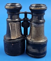 Antique Brass & Leather Binoculars Early 20th Century - (FR)