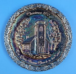 Vintage 1970 Christmas Commemorative Plate With William S. Pitts Poem At The Back - (FR)