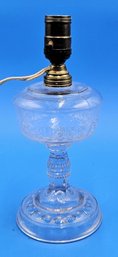 Vintage Electric Clear Glass Table Lamp - (FR)