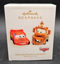 Vintage HALLMARK KEEPSAKE Lightning McQueen And Mater Ornament - (TG2)