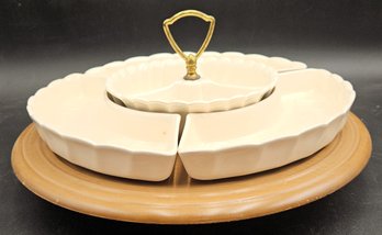 6 Compartment Relish TrayLazy Susan - (T5)