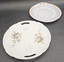 2 Ceramic Serving Plates-(T6)