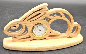 Wood Bunny Clock - (B4)