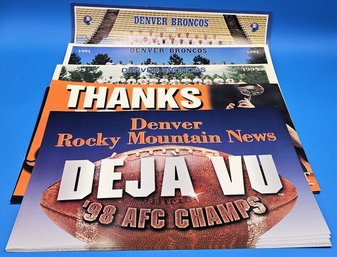 Denver Broncos Team Pictures & Super Bowl Championship Poster Bundle - (T22)