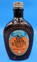 Vintage Bicentennial Log Cabin Syrup Bottle 1776 - (T26)