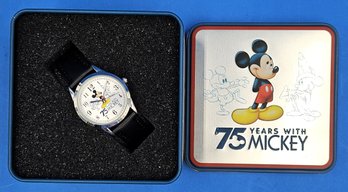 Mickey Mouse Watch 75th Anniversary New In Box - (T27)