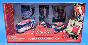 New In Box Coca-Cola Poster Car Collection - (T27)