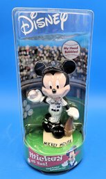 Mickey At Bat Hand-painted Bobblehead Doll New In Box  - (T27)