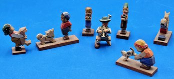 Village Children At Play, Wood 7 Pieces R#1 - (DB)