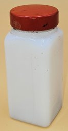 Vintage Milk Glass Jar - (B9)