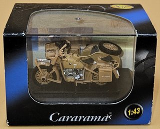 Carama Motorcycle With Sidecar 1:43 Scale - (B9)