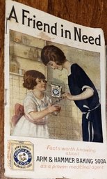 Vintage Arm & Hammer Pamphlet Booklet - A Friend In Need (1924)