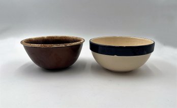 2 Vintage Stoneware Bowls (d52)