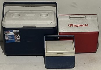 Lot Of 3 Assorted Sized Coolers - (BU)