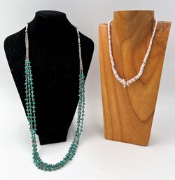 Turquoise And Luhuanus Shell Necklaces (J2)