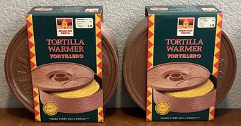 2 Mexican Fiesta Kitchen Collections Tortilla Warmers New In Packaging - (BU)