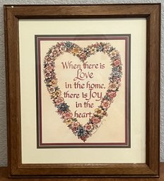 Wood Framed Love & Joy Home - (BU)