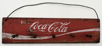 Vintage Wood COCA COLA Coat Rock - (KC1)