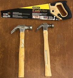 2 Hammers & Stanley Fat Max Hand Saw - (BU)