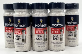 7 Unopened Morton Sea Salt Salt Mill Refills - (KC1)