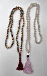 2 Natural Stone Beaded Malas / Prayer Beads (B4)