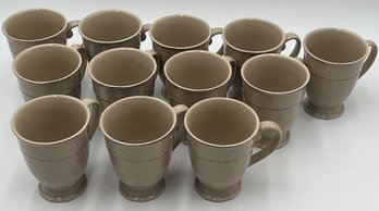 Lot Of 12 Pier 1 'Martillo Sand' Coffee/tea Mugs - (KC1)