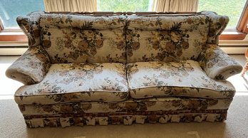 Vintage Double-Sided Two-Seat Upholstered Sofa Couch - (FR)