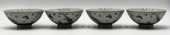 Lot Of 4 Bowls From Asia With Fish Design - (K2)