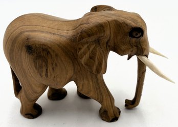 Small Carved Wood Elephant