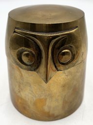 Brass Owl Jar