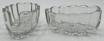 Set Of Glass Buffet  Silverware Serving Holders - (K3)