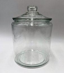 Lidded Clear Glass Jar