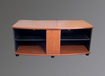 Wooden Rolling Entertainment Stand