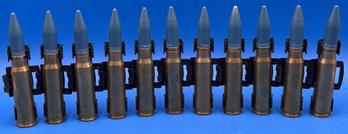 Lot Of 11 - 20MM Vulcan Dummy Rounds With Brass Casing - (TR)