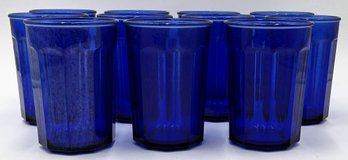 Cobalt Blue Glasses Lot Of 11 - (K5)