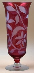Vintage Cranberry Red Vase -(FR)