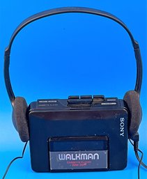 Vintage Sony Walkman Cassette Player And Headphones  (Model #WM-2011)