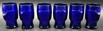 Cobalt Blue Glasses Lot Of 6 - (K10)