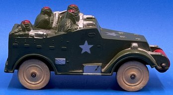 Vintage 1940s Sunrubber Co. US ARMY M3 Scout Armored Rubber Toy - (TR)