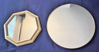 Mirrors In Gold Colored Frames